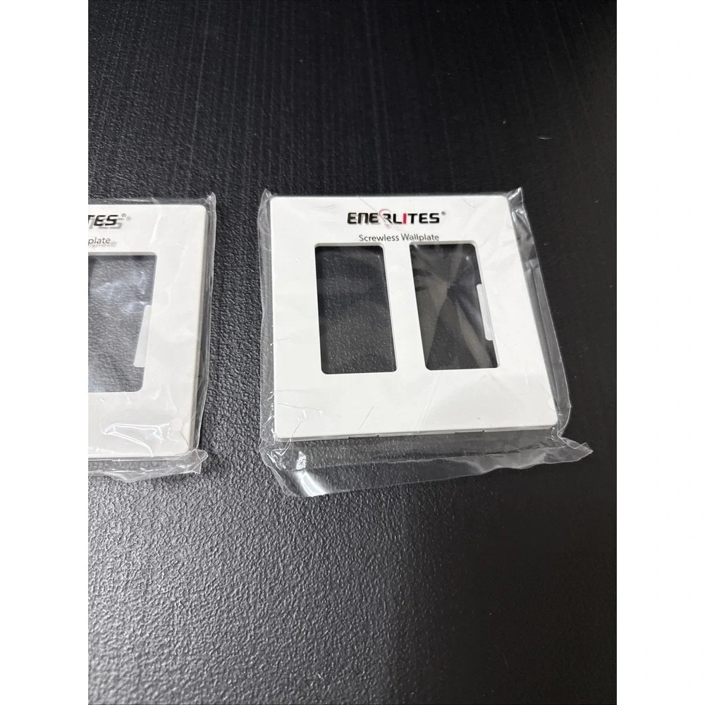 Durable Child-Safe Wall Plates, Screwless Installation, 2-Gang Glossy Finish (2)